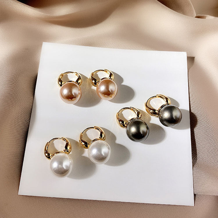Simple Pearl Ear Buckle Earrings