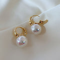 Simple Pearl Ear Buckle Earrings
