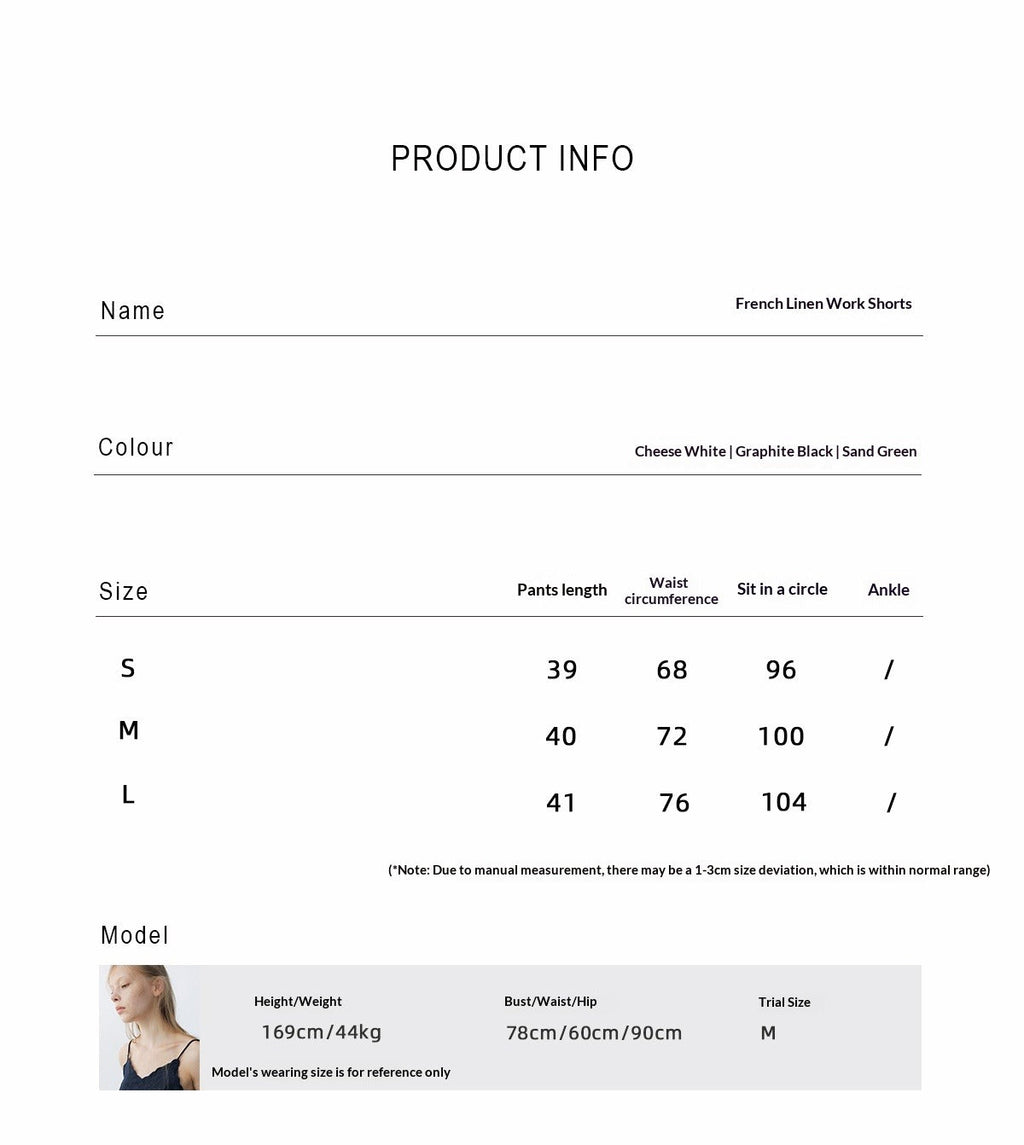 Summer new casual high-waisted French hemp retro versatile tooling shorts casual pants