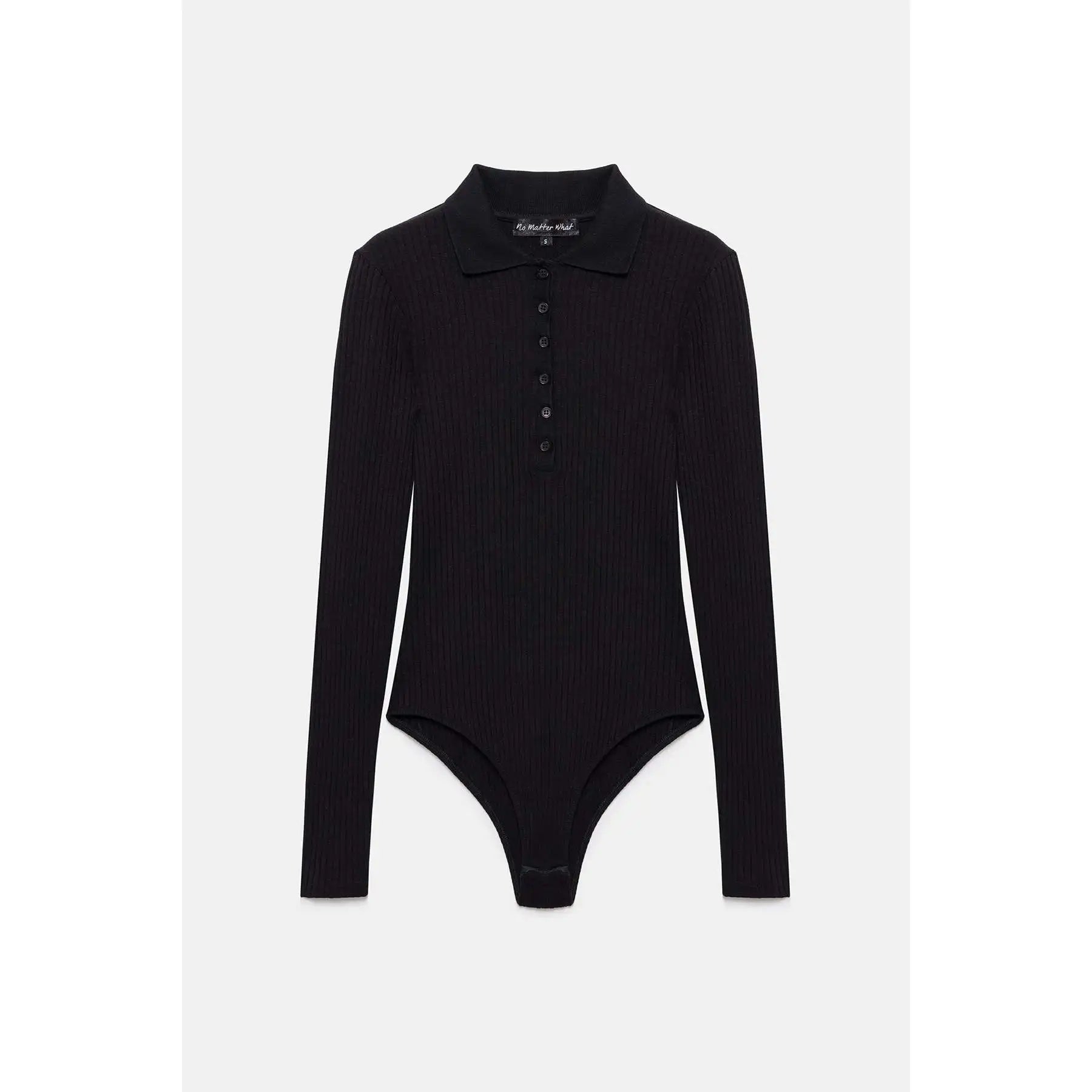 Button-Front Long-Sleeve Bodysuit