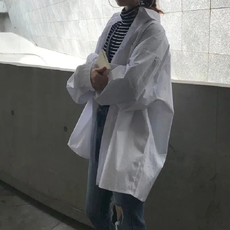 Minimalist Oversized Button-Up Shirt
