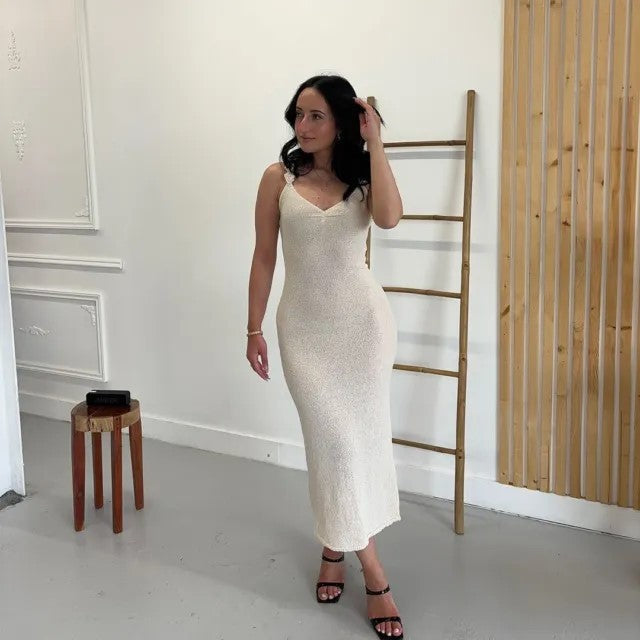Knitted Dress Female Sexy Celebrity Style Spice Girl French Suspender Hip Dress