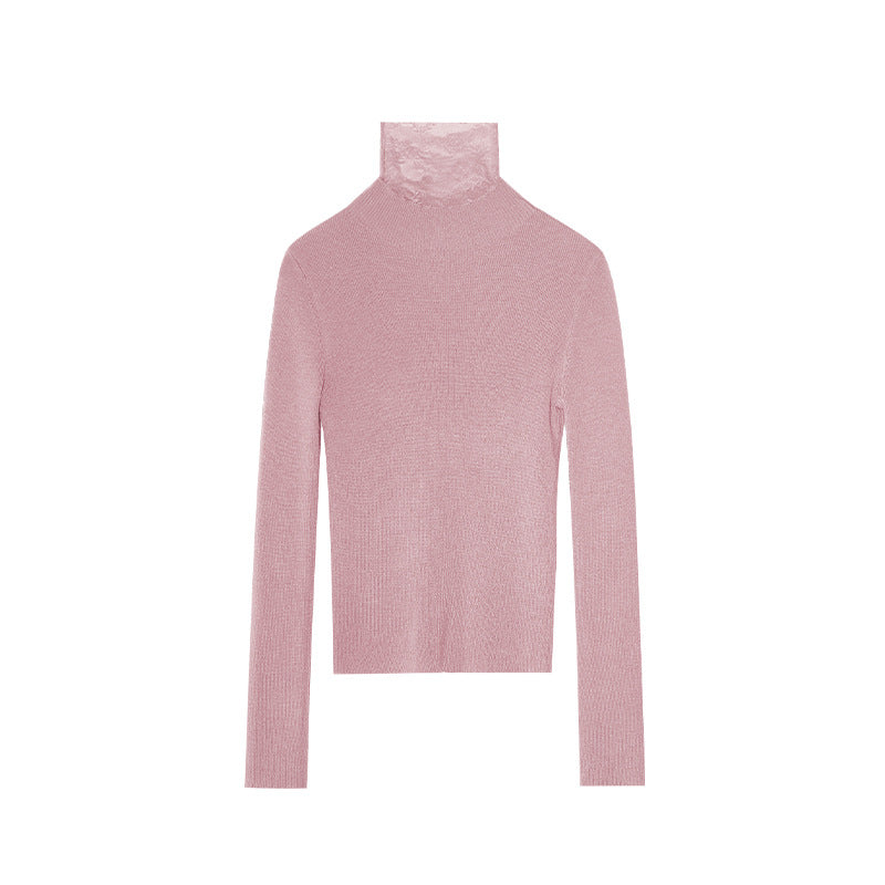 Half-height crew neck sweater