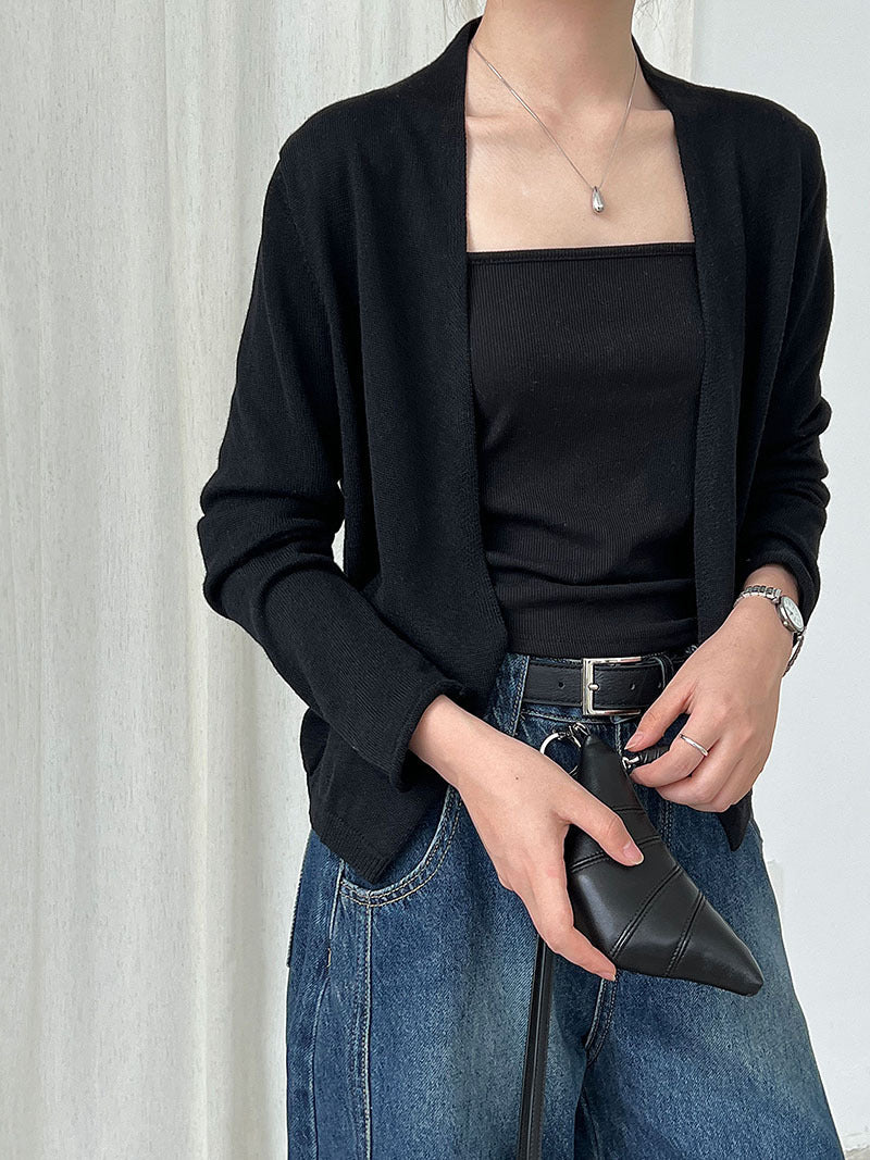 Lazy style casual loose knitted cardigan women's autumn new outerwear soft and glutinous comfort jacket