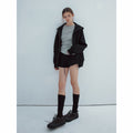 Spring new casual high waist horizontal insert bag air cloud simple lace-up super short sweatpants