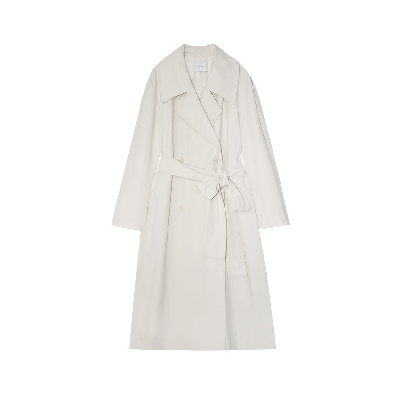 Fashion temperament long trench coat