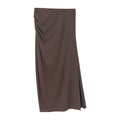 Spring skin-friendly anti-wrinkle Tencel wool pleated knitted high-waisted body wrap skirt