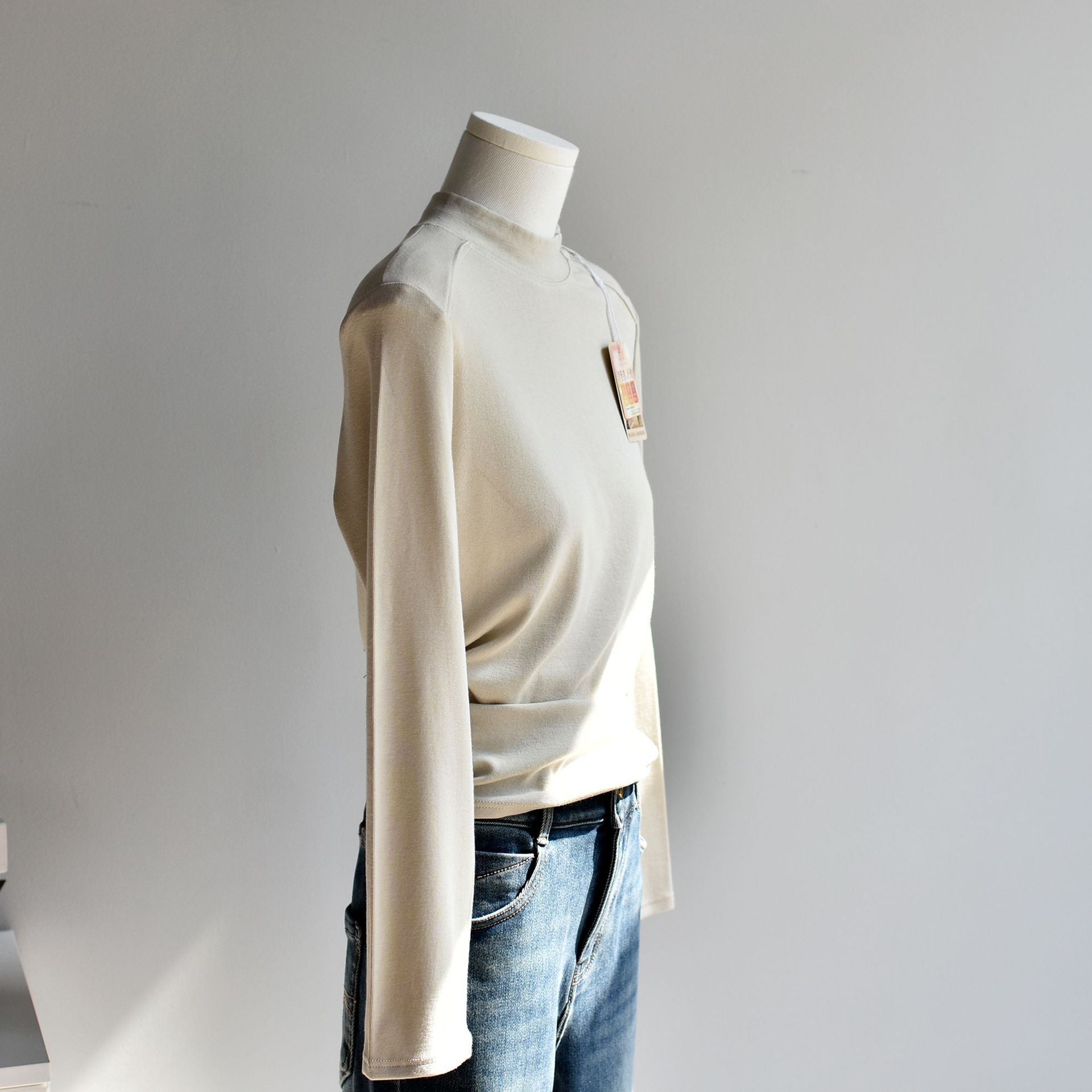 French Mid-Turtleneck Long Sleeve Knit Sweater