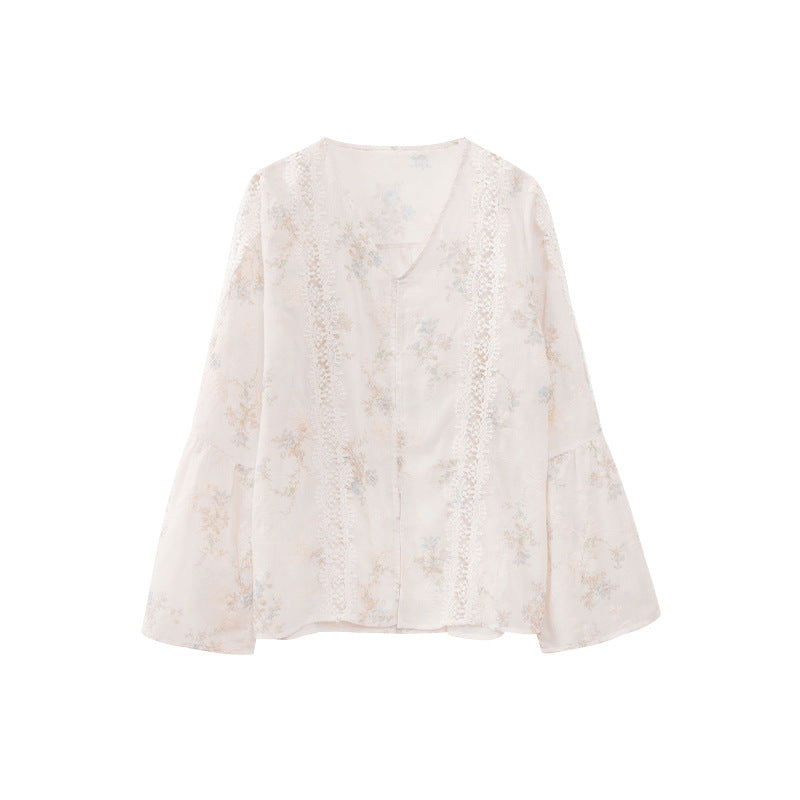 Foreign Chic Beautiful Hollow Chiffon Shirt