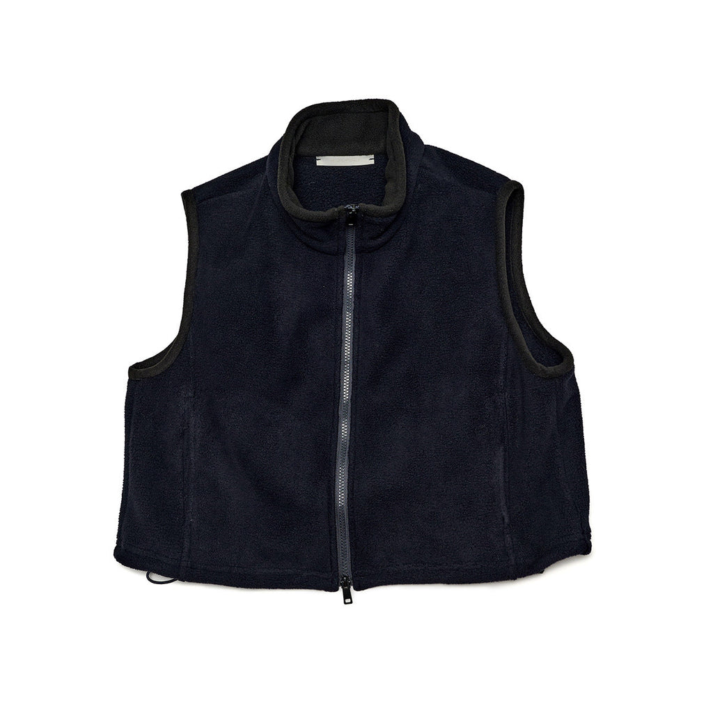 Winter new casual stand-up collar contrasting colors cute fleece zipper short small vest