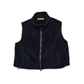Winter new casual stand-up collar contrasting colors cute fleece zipper short small vest