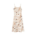 Slim temperament waist print suspender dress women