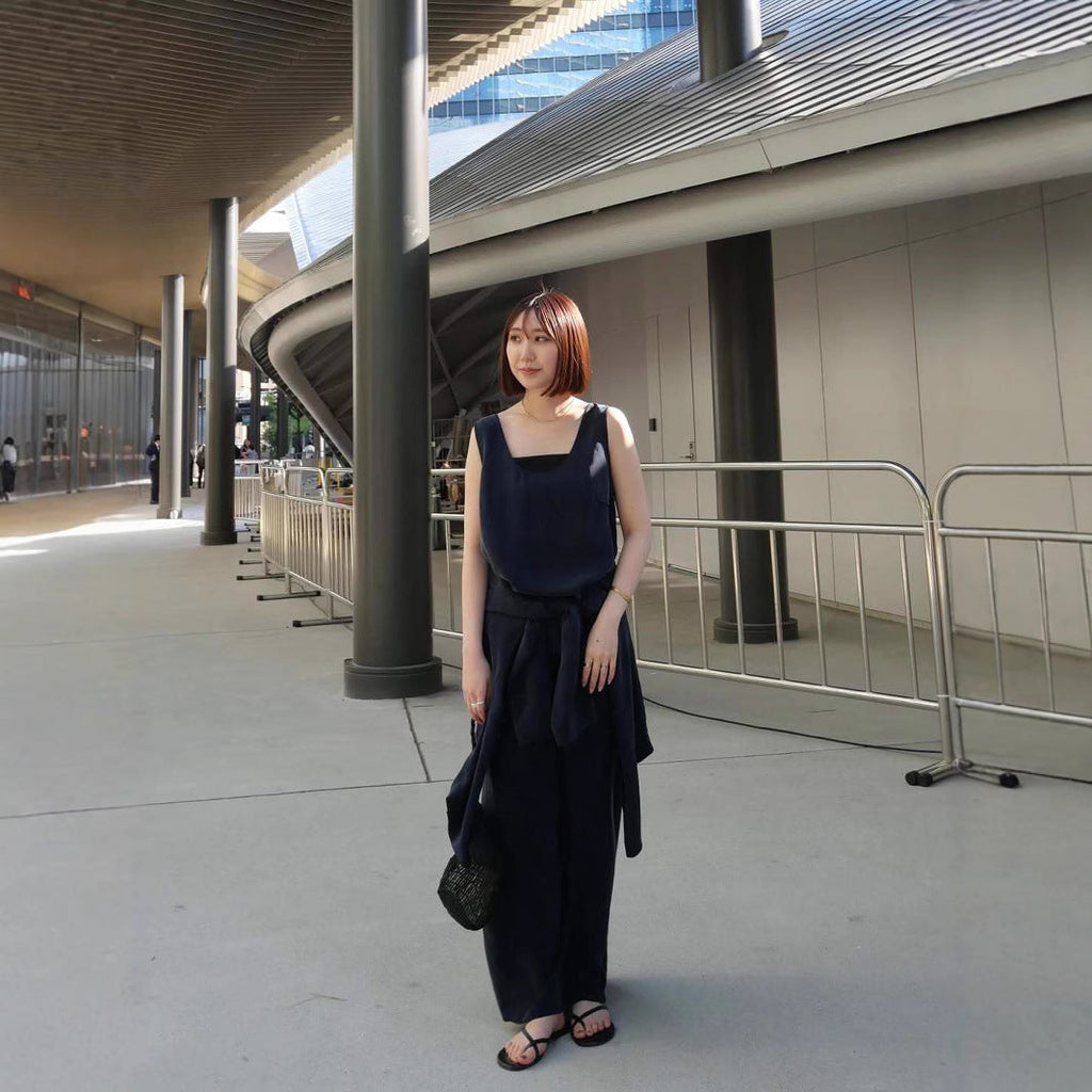 Spring and summer fashionable old money style retro straight skirt