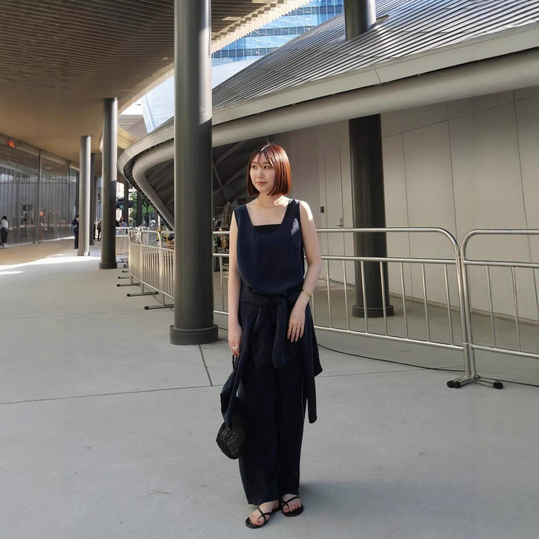 Spring and summer fashionable old money style retro straight skirt