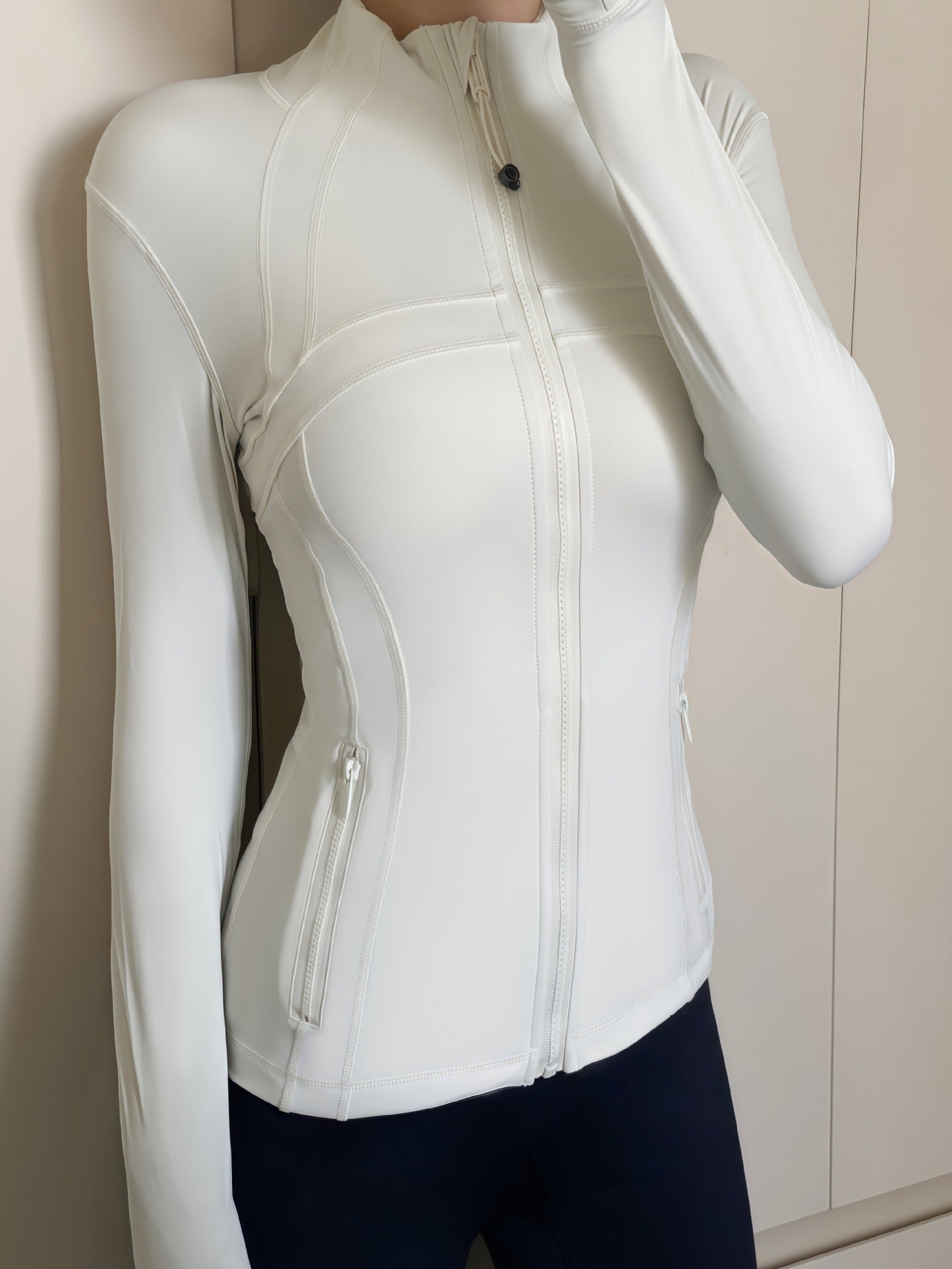 Yoga Jacket Women Long Sleeve Zip-Up Breathable Sports Fitness Top