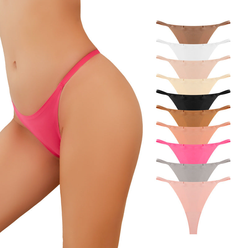 Specially for low waist seamless sexy thin belt underwear women's one-piece ice silk comfortable breathable quick-drying underwear sports