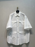 Summer new Japanese French holiday style three-dimensional silhouette refreshing breathable top