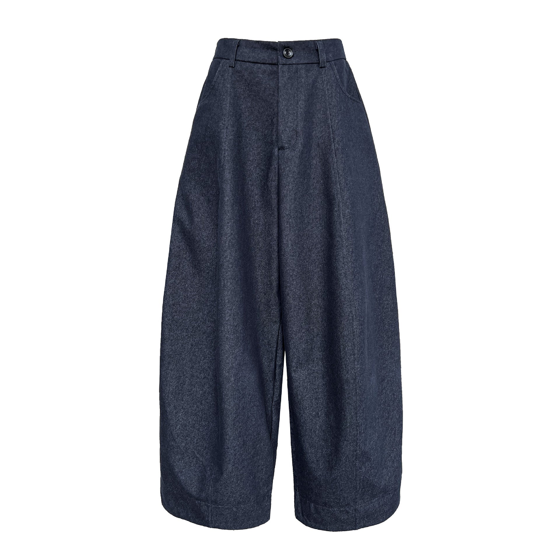 Korean retro casual scimitar wide-leg pants women's early autumn new silhouette loose drape trousers