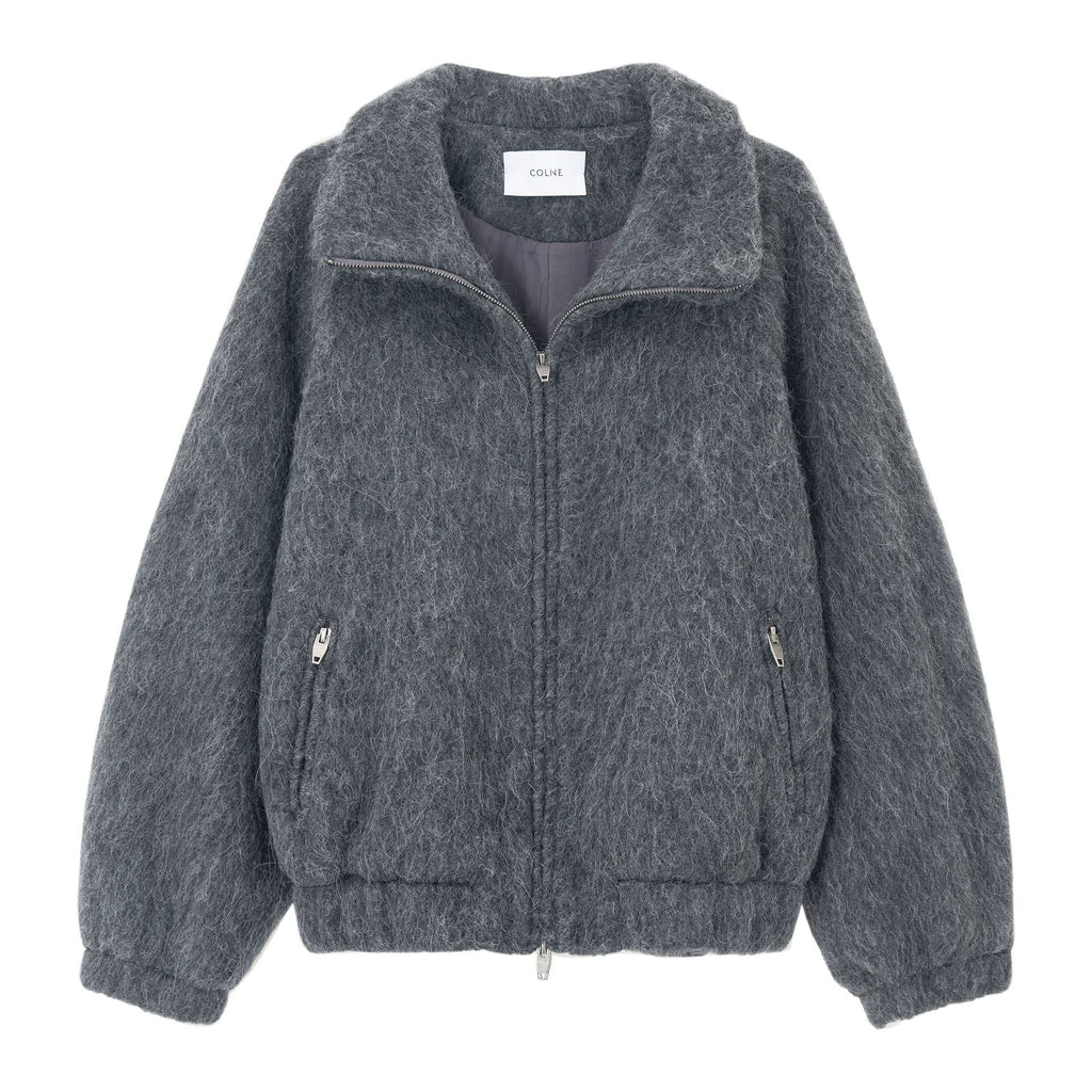 Winter new alpaca wool windproof neck protector warm plush jacket