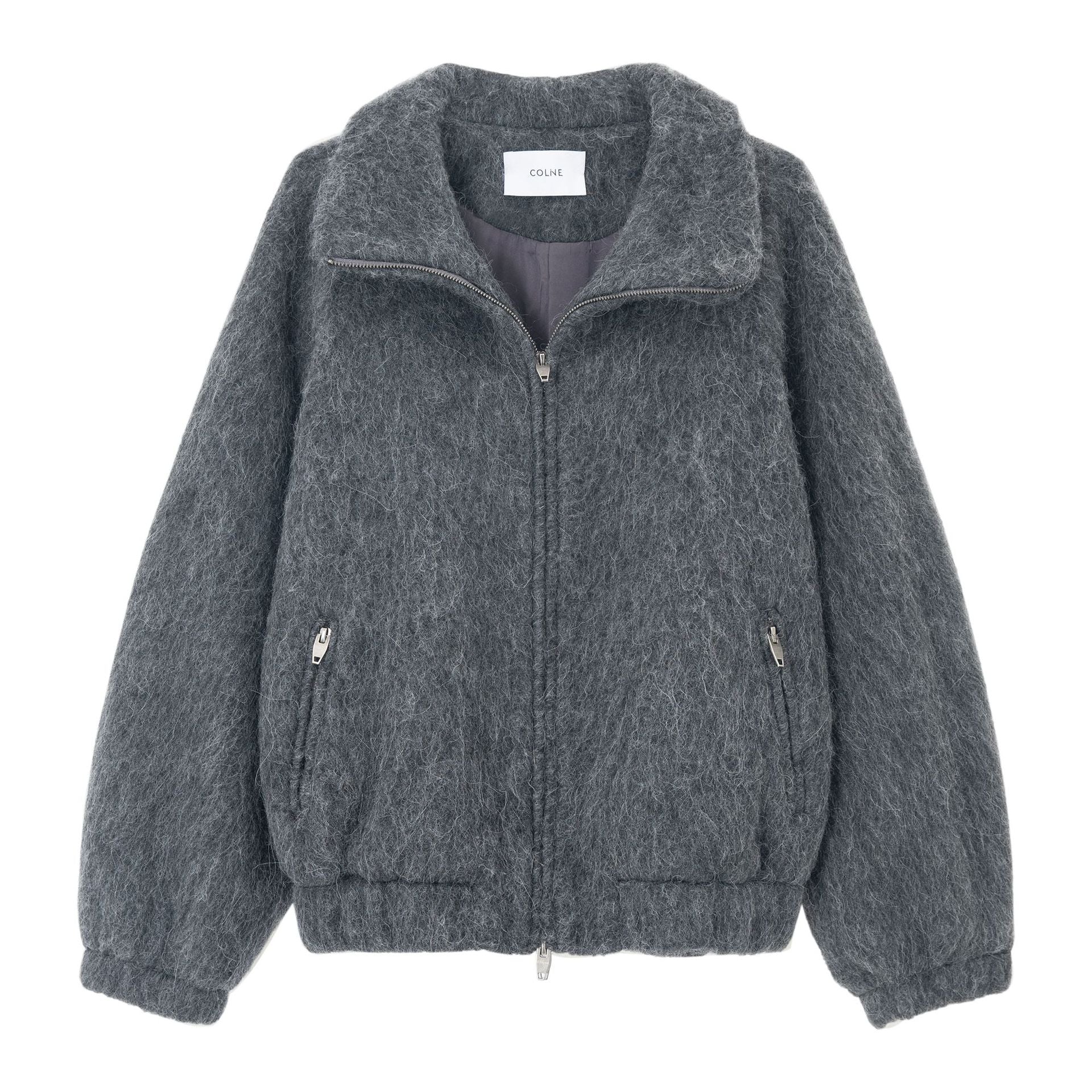 Winter new alpaca wool windproof neck protector warm plush jacket