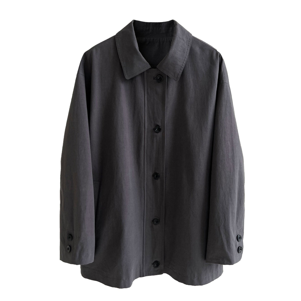 Japanese casual white trench coat women's spring new loose lapel casual cargo coat