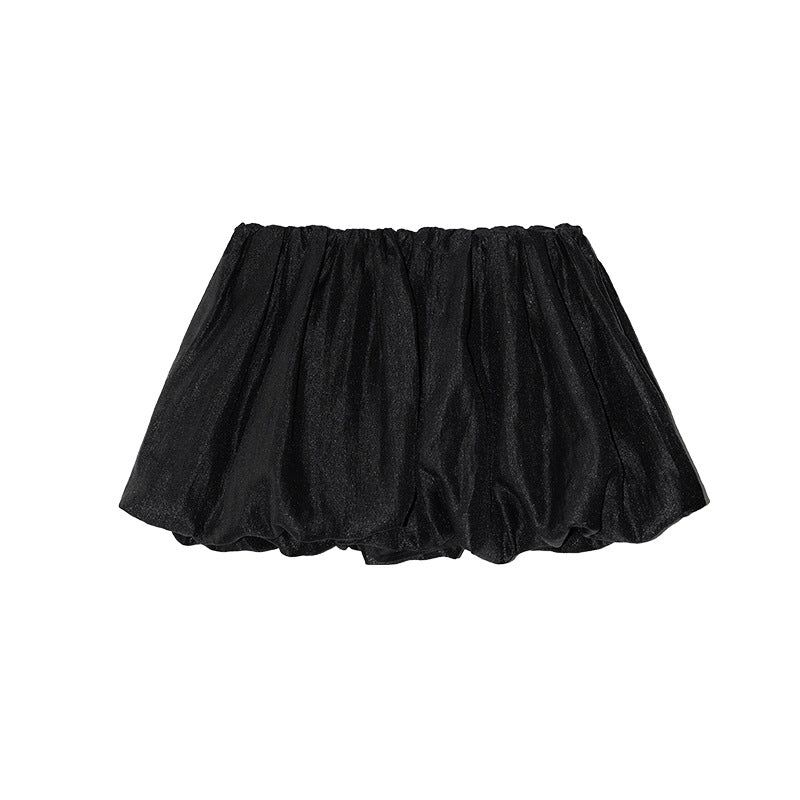 Autumn sweet and spicy polka dot short skirt anti-light elastic waist a-word skirt