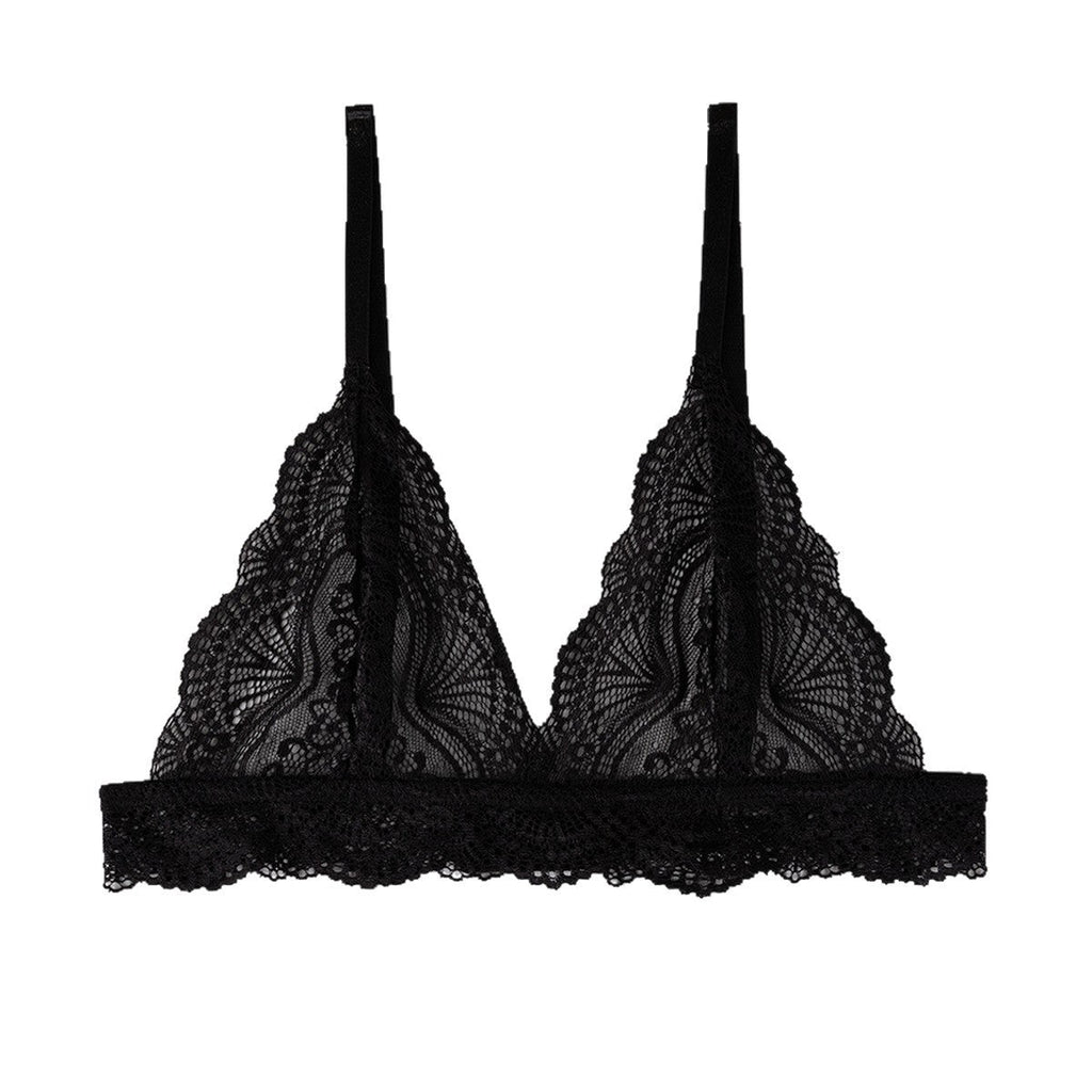 Triangle cup French thin strap sexy underwear women's new pure lace breathable back bra