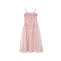 Women's Floral Print Off-Shoulder High-Waist Sleeveless Maxi Dress