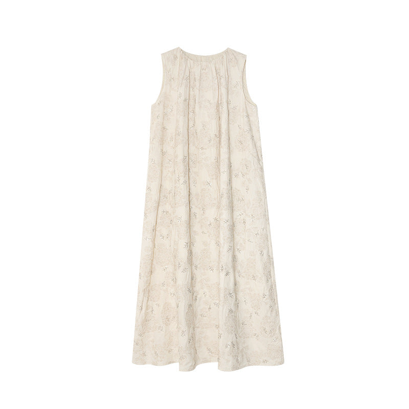 Heavy Industry Hook Flower Holiday Delicate Texture Sleeveless Dress