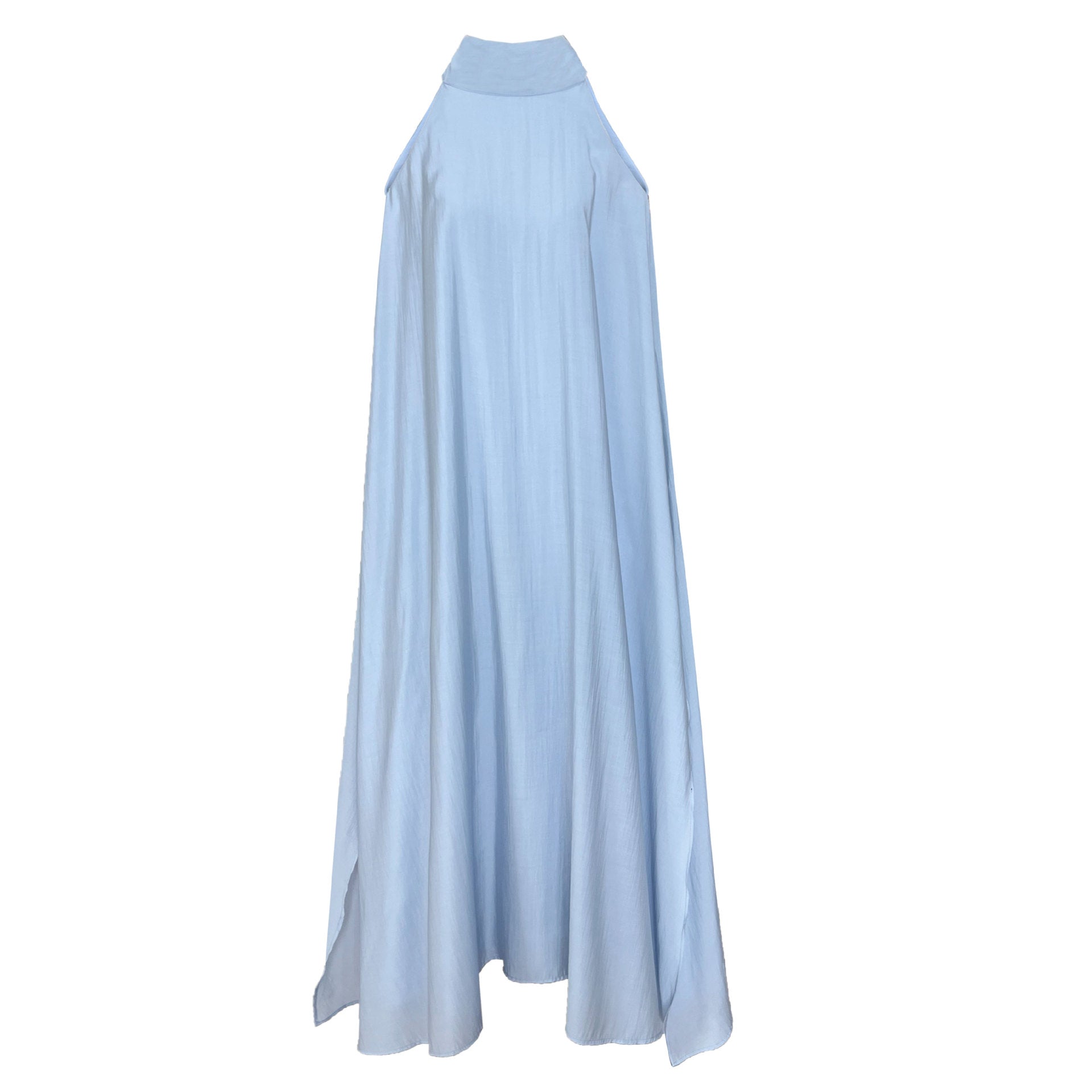 Temperament neck dress summer 2026 super fairy vacation off-the-shoulder Tencel suspender skirt
