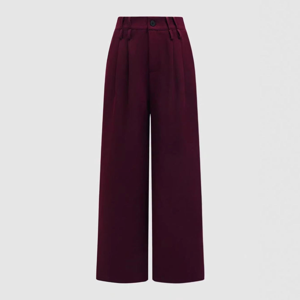 Fashion new solid color explosion with belt ring trousers