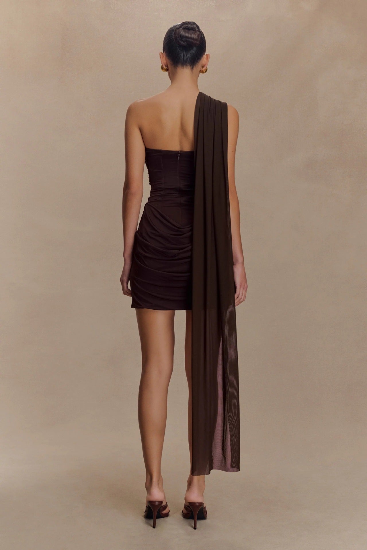Ribbon pleated tube top short skirt slim fit sexy hottie hip wrap dress