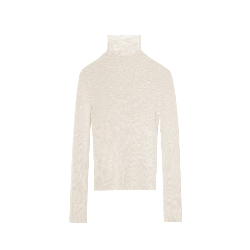 Half-height crew neck sweater