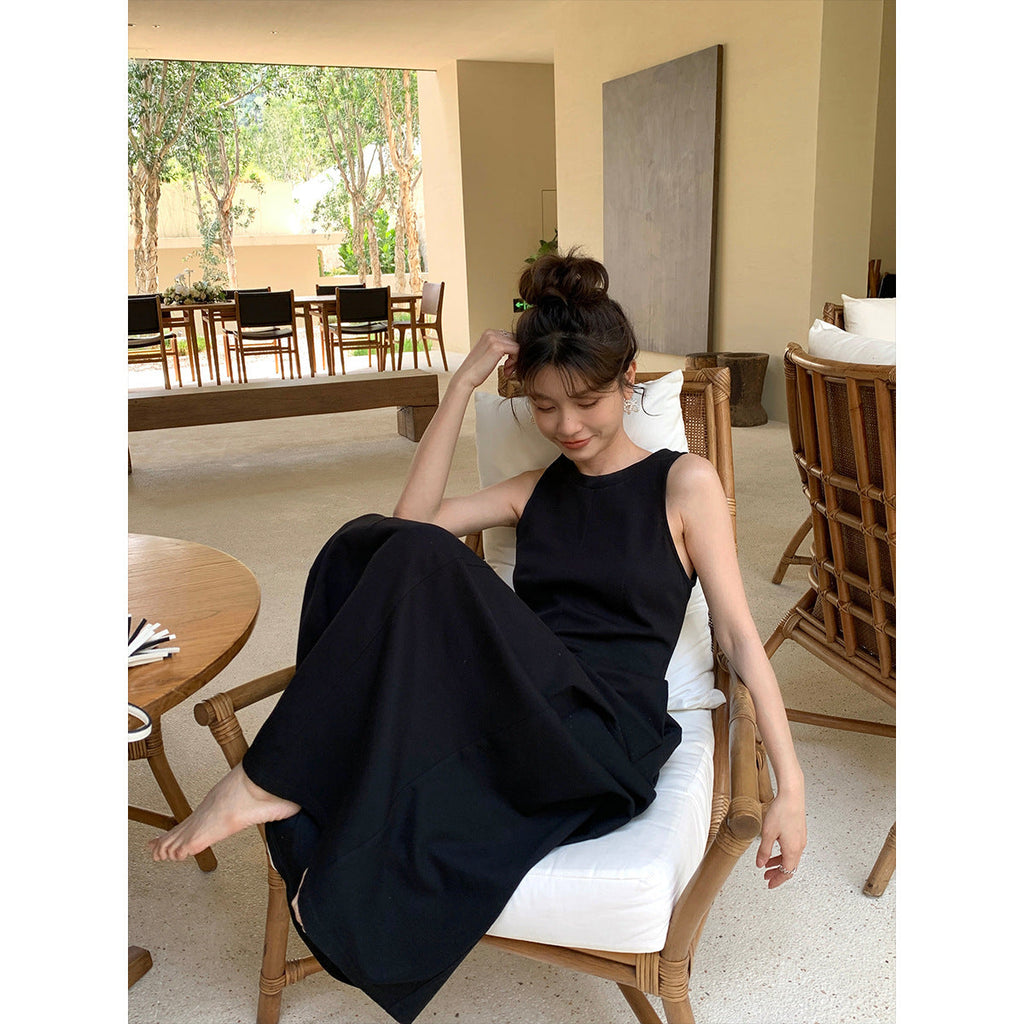 Casual sleeveless dresses women's fashion temperament profession