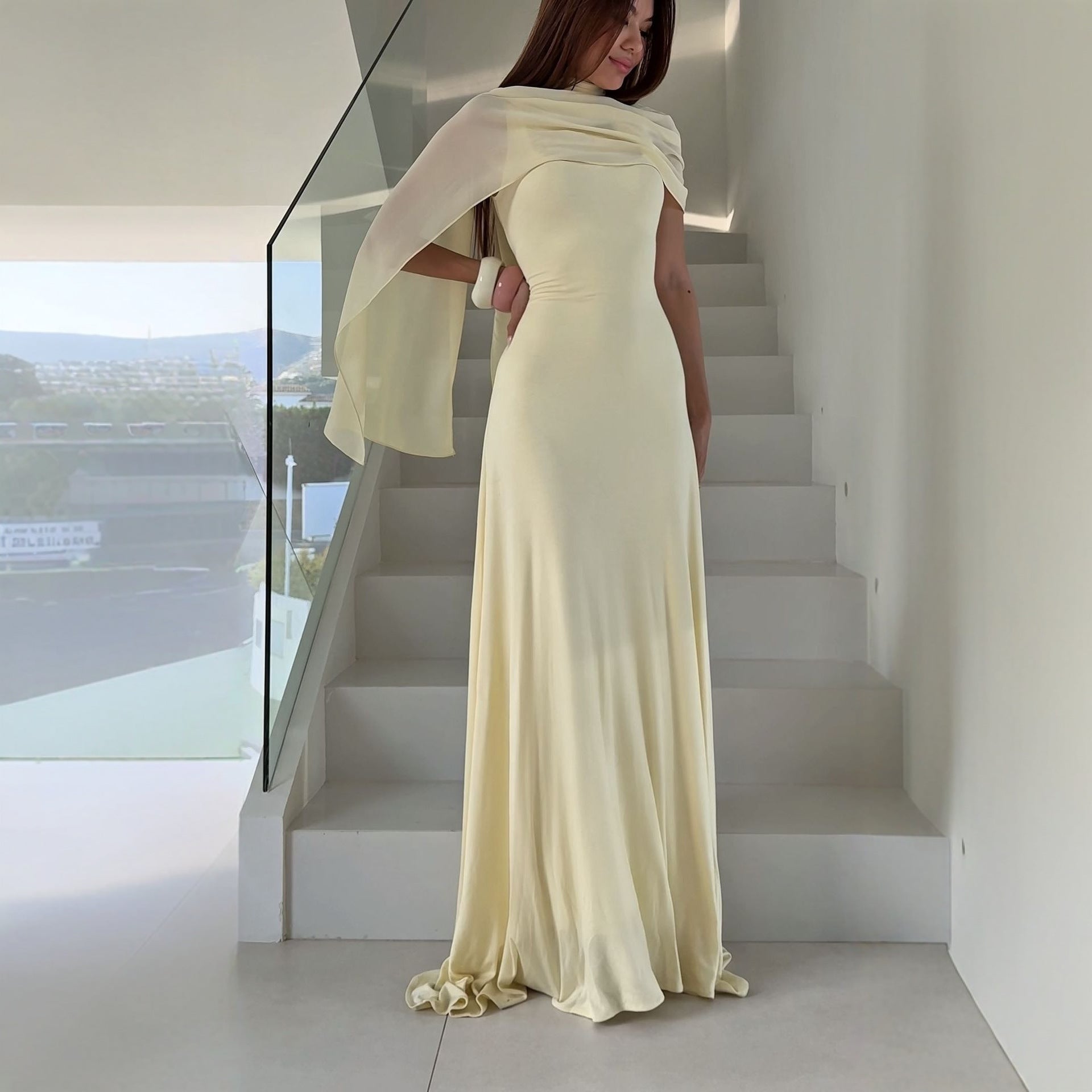 Ribbon Shawl Suspender Dress Sexy Dress
