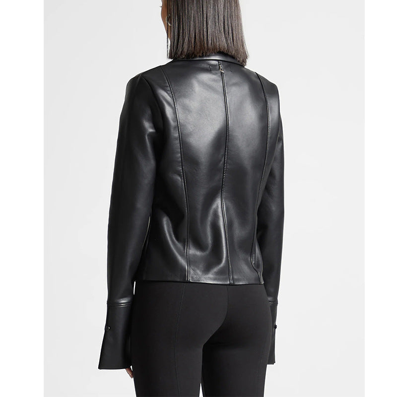 Autumn and winter lapels, suits, small jackets, hot girl cardigans, leather jackets, motorcycle style short styles