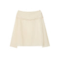 Early spring French fashion niche temperament hollow streamer high-end shirt