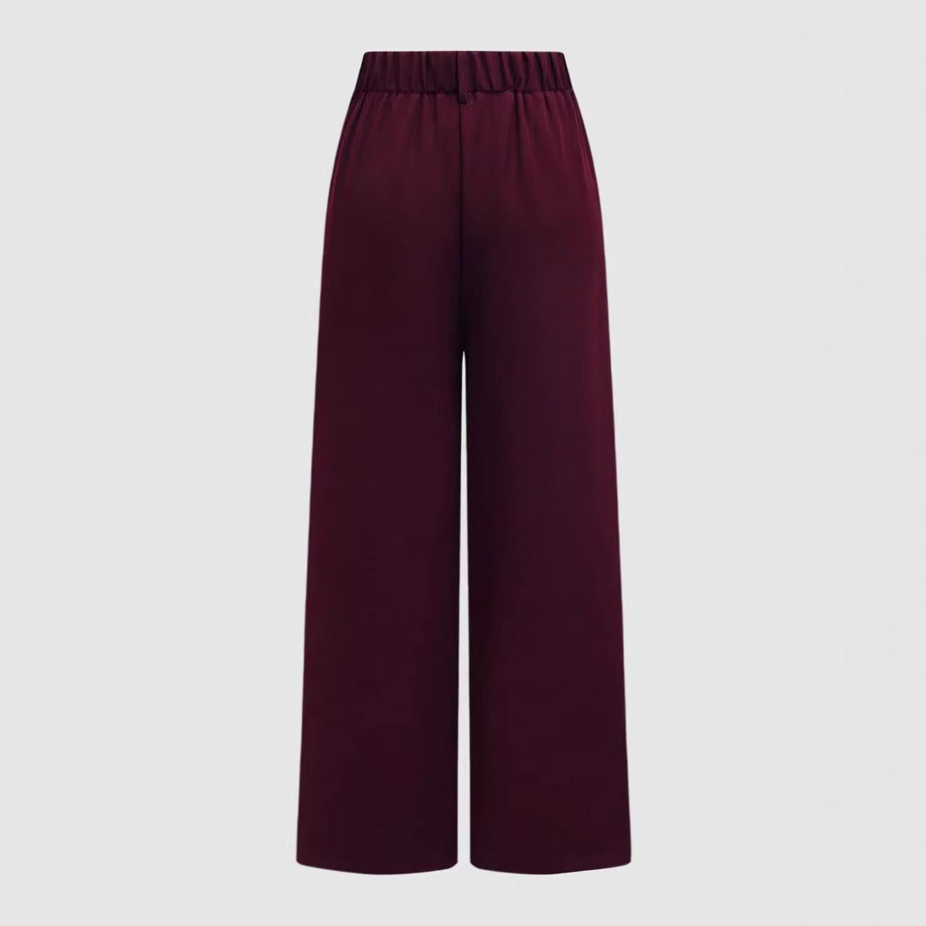 Fashion new solid color explosion with belt ring trousers