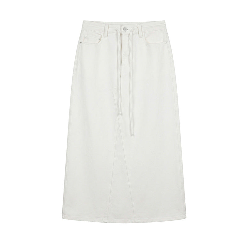 Korean retro high waist and thin hip skirt