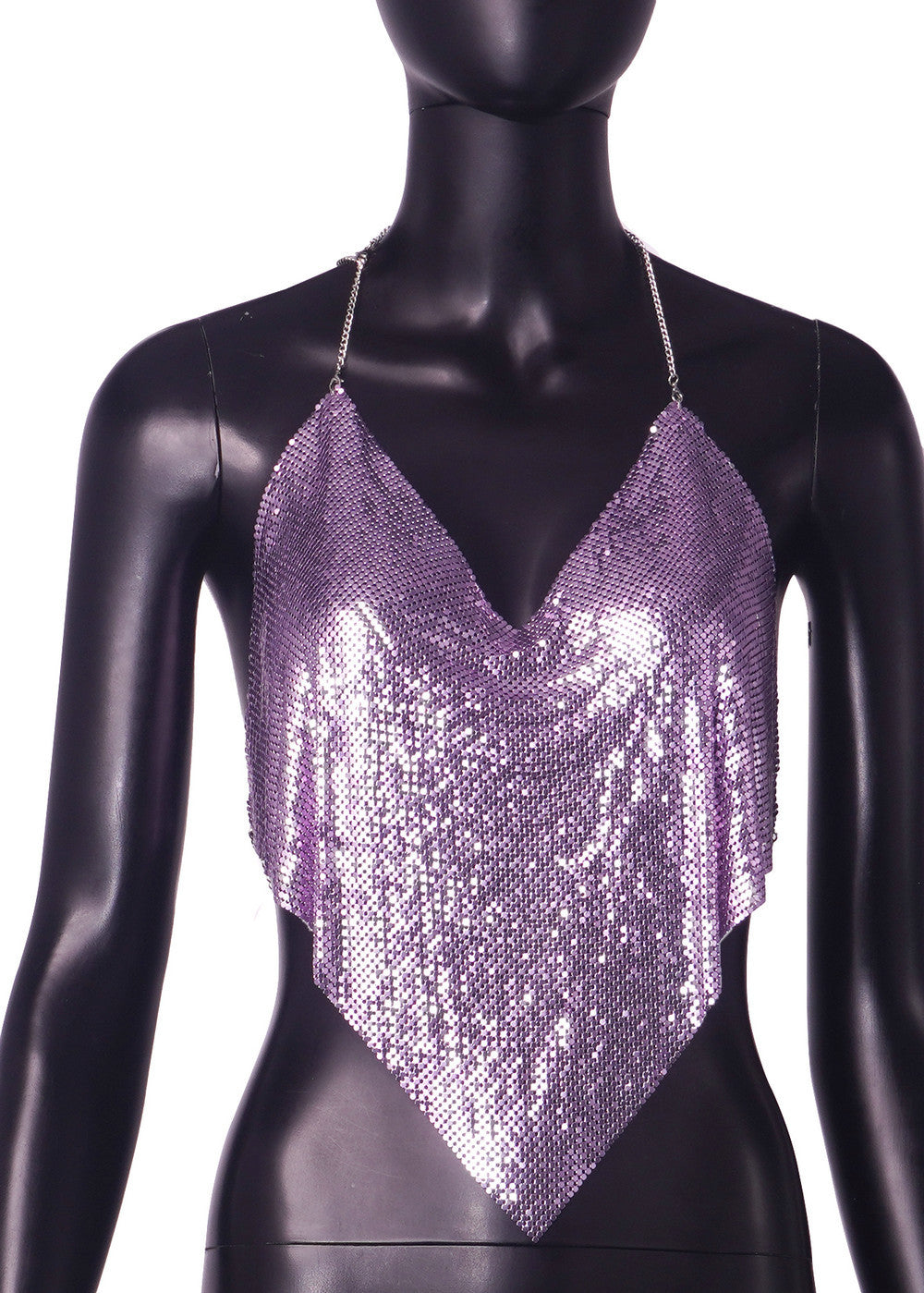 Backless Halter Crop Top