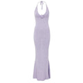 Slim sundress sexy backless tight waist style beautiful back knit dress