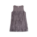 Bohemian temperament heavy industry fringed sleeveless vest dress