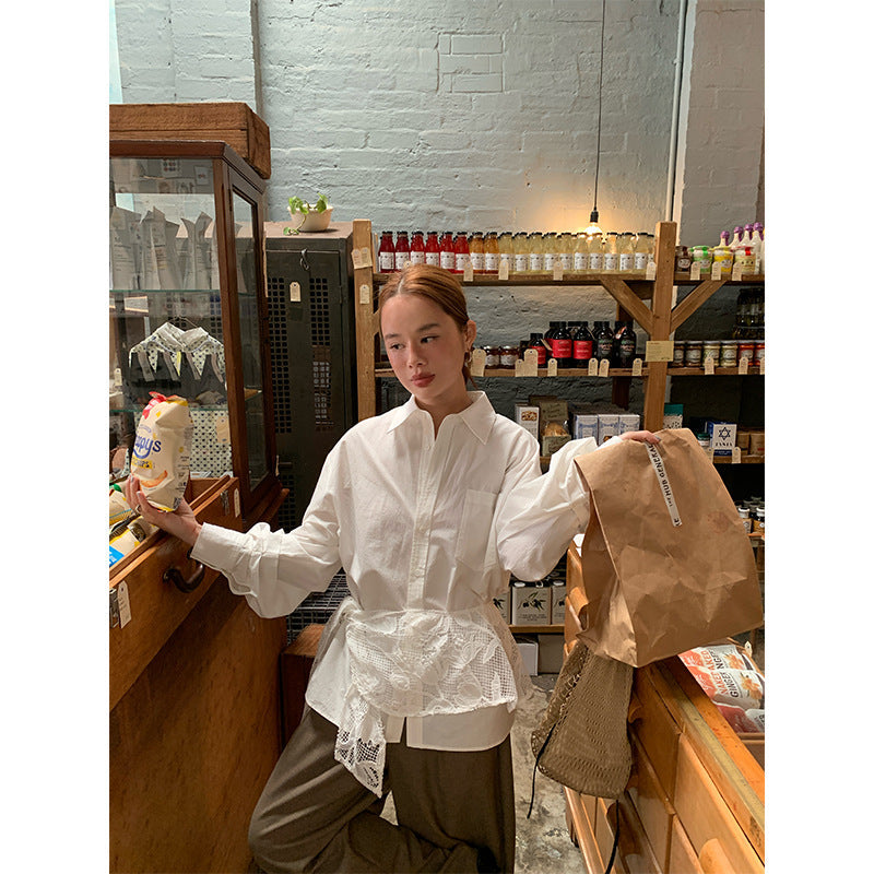 Sweet Cool Shawl Two-piece Shirt Girl