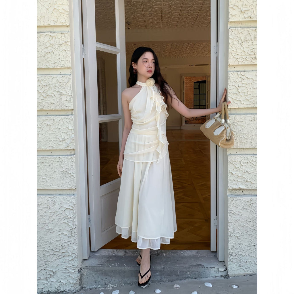 Fashion suit Sleeveless neck two-piece set