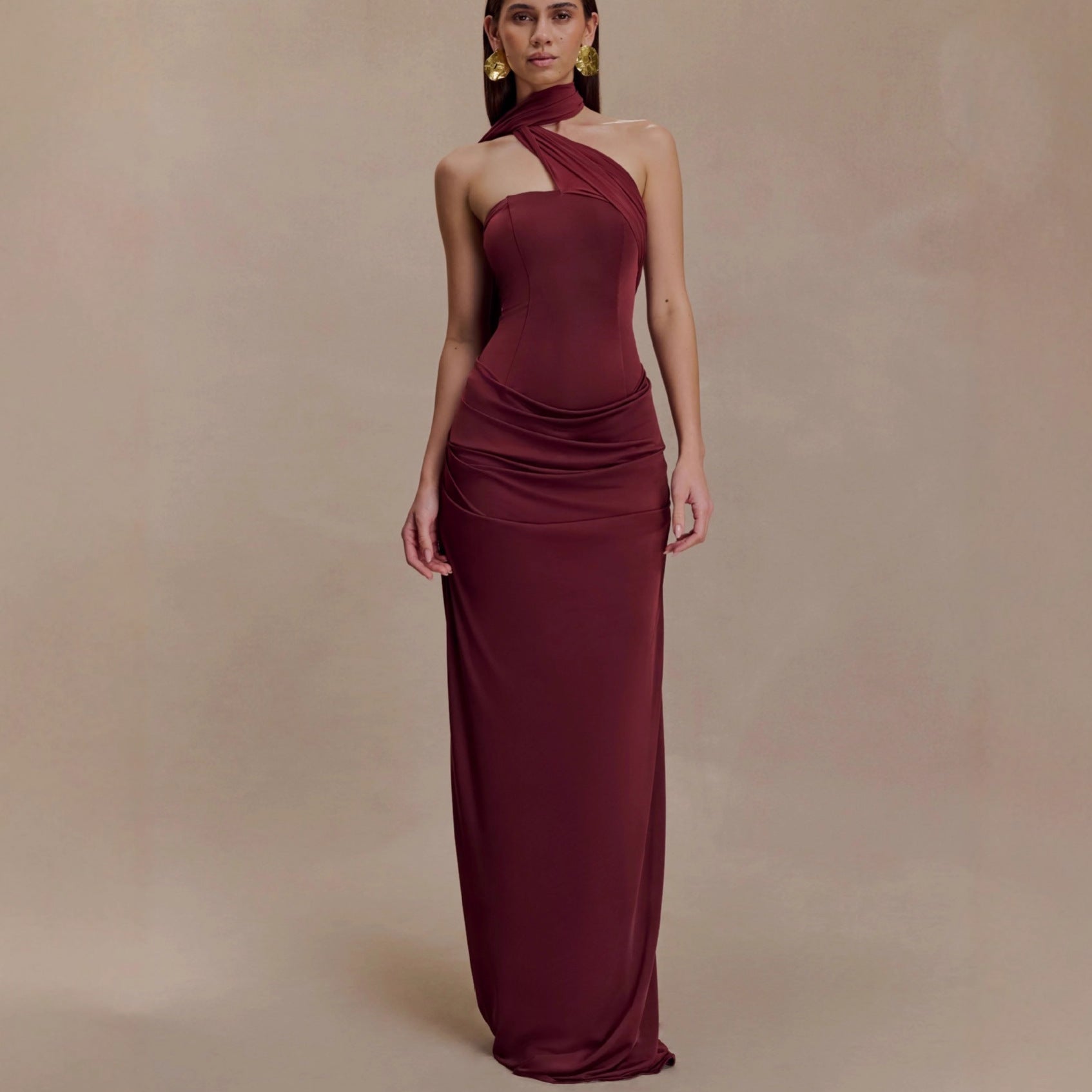 Sexy tube top dress temperament elegant French streamer slim-fitting celebrity dress