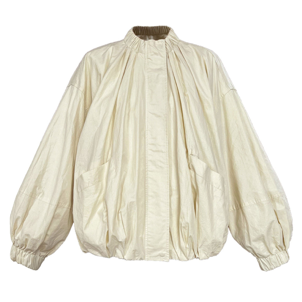 New rubber band stand-up collar sports silhouette jacket women