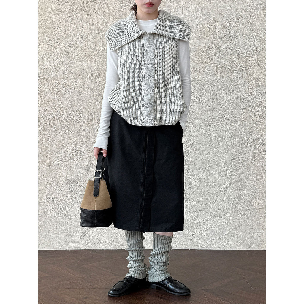 Korean high-waisted hip-wrapped buckle skirt for women's 26 early spring new commuting intelligence and thin A-word skirt