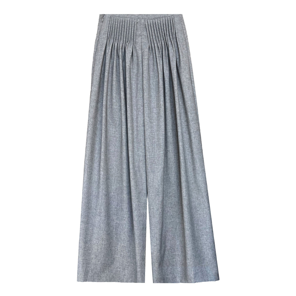 High-end worsted ~ sense of design pleated suit pants pants for women old money style high waistmoploose pants