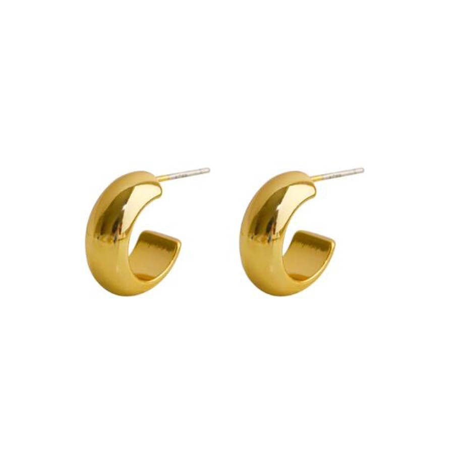 Small C-shaped smooth geometric pattern incense plate ear clips, women can wear earrings without ear piercings, temperament earrings factory direct sales