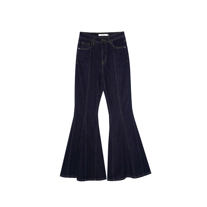 Versatile Washed Skinny Legs Flared Jeans